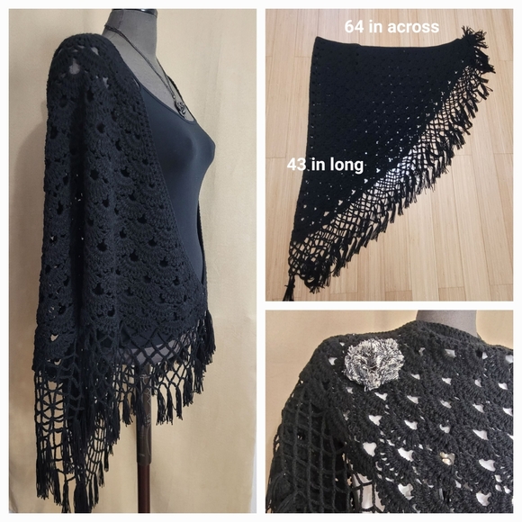 Crochet Sweater Shawl / OS - Picture 6 of 6